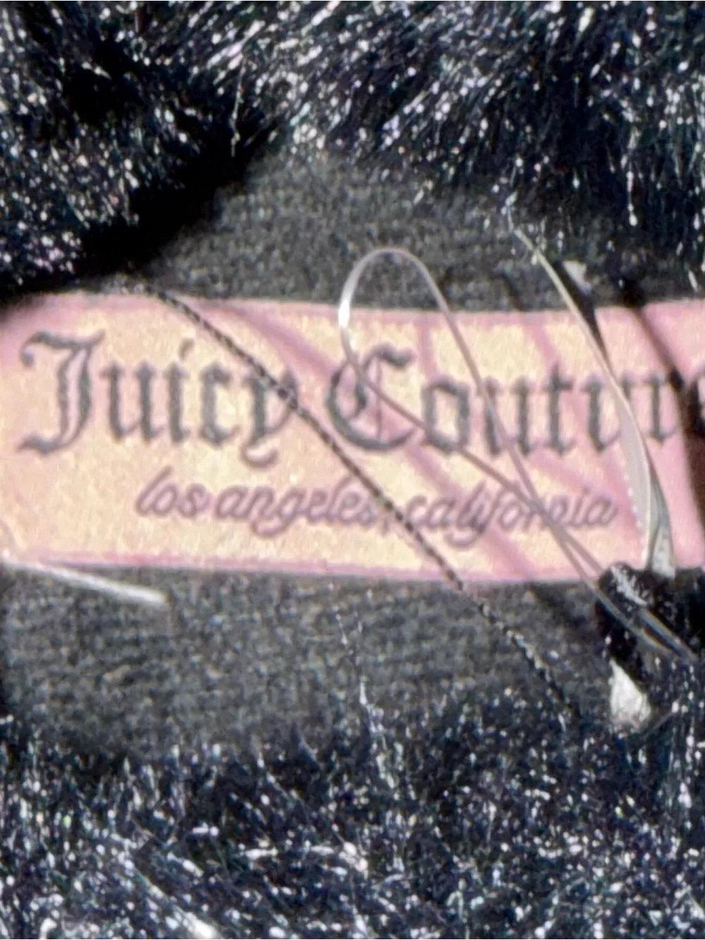 Juicy Couture Black Faux Fur Bow Winter Boots Womens Size 6 Y2K Cozy